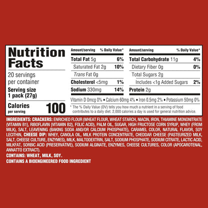Handi-Snacks RITZ Crackers 'N Cheesy Dip Snack Packs, School Snacks, 20 Snack Packs