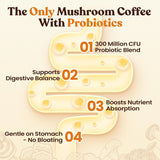 venture pal 48000mg lion's mane mushroom coffee with 12 adaptogenic mushrooms, 40 servings, instant coffee