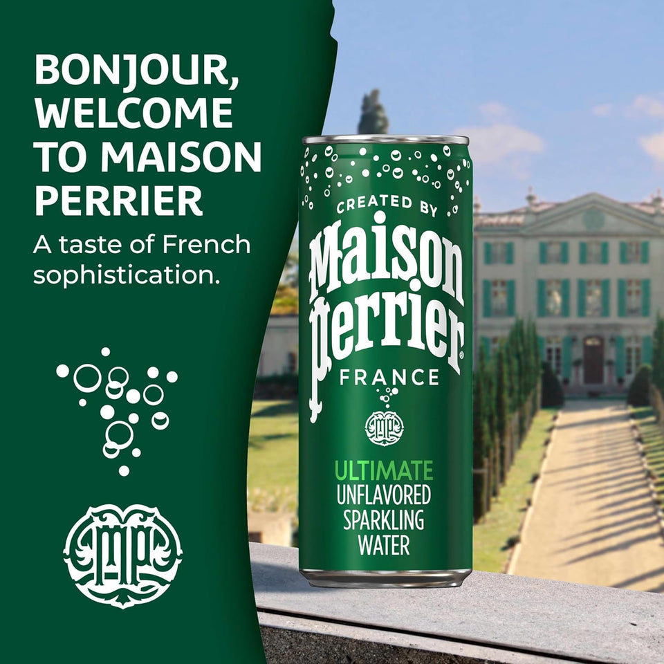 Maison Perrier Ultimate Sparkling Water, 11.15 FL OZ Cans, 8 Count, 3 Pack