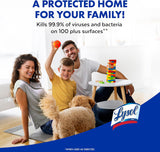 Lysol Disinfectant Spray, Household Essential Cleaning Supplies, Multi-Purpose Room Spray, Antibacterial Sanitizer Spray, Upholstery Deodorizer, Home and Bathroom, Crisp Linen,19 Fl Oz (Pack of 2)