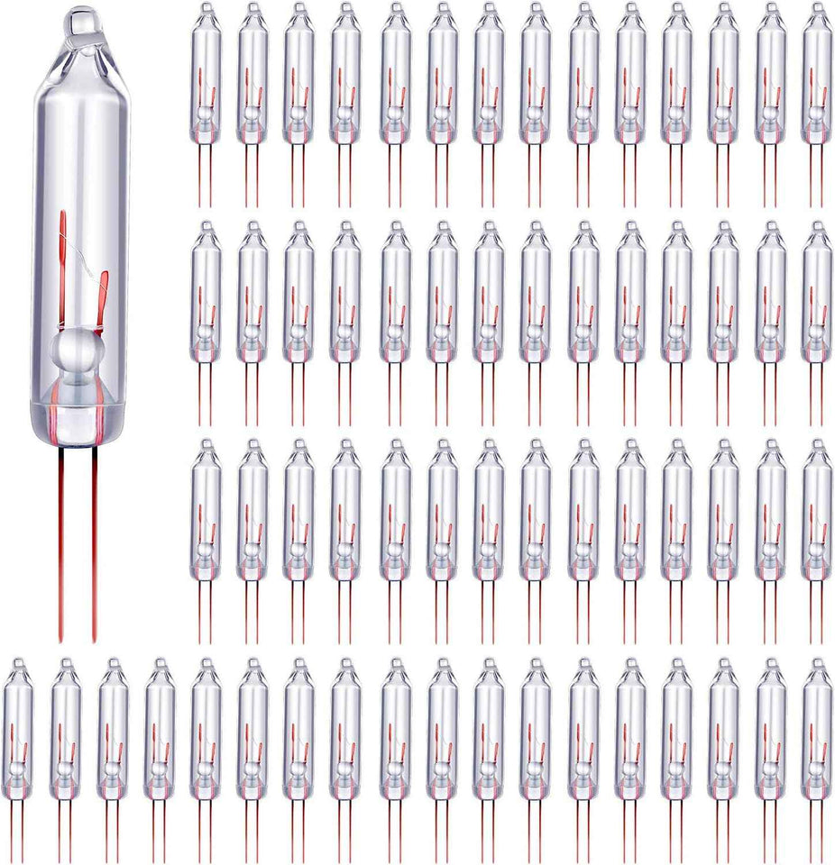 Mudder 100 Pcs Mini Christmas 2.5 Volt Replacement Light Bulbs for Christmas Trees Decorative Light Supplies Indoor Outdoor Xmas Decor, 0.17 Ampere, 0.42 Watt (Clear)