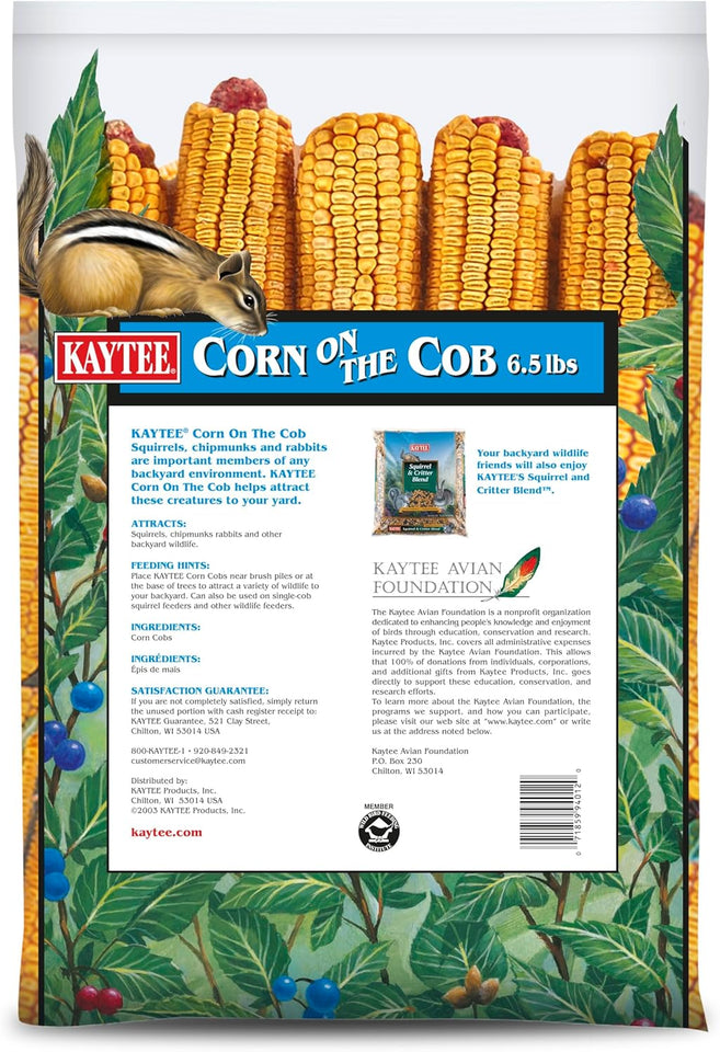 Kaytee Corn on the Cob for Squirrels & Wildlife – 6.5 lb Bag