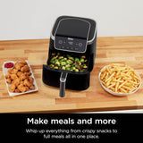 Ninja | Air Fryer | 4-in-1 Pro Air Fry, Roast, Reheat, Dehydrate | 5QT Capacity fits up to 4lbs of French Fries | 400F Max Temp | Nonstick Basket & Crisper Plate | 120V | Grey | AF141