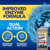 RID-X Septic Tank Treatment Platinum Liquid 6 Month Supply – Our Best Formula with x2 More Waste Reduction