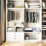 Large Fabric Trapezoid Storage Bins for Closet Organizer System 6 Pack