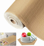 Beautysaid Shelf and Drawer Liner for Kitchen Cabinet, Non Adhesive Non Slip Shelf Paper Waterproof Washable Thickened for Dresser Pantry Shelve Bathroom Protector Liner(White,12 in x 10 FT)