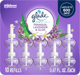 Glade PlugIns Refills Air Freshener, Scented and Essential Oils for Home and Bathroom, Aqua Waves, 6.7 Fl Oz, 10 Count