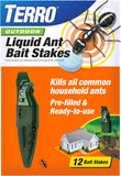 terro t1813b liquid ant baits outdoor ready-to-use terro ant traps kills household ants 12 stakes