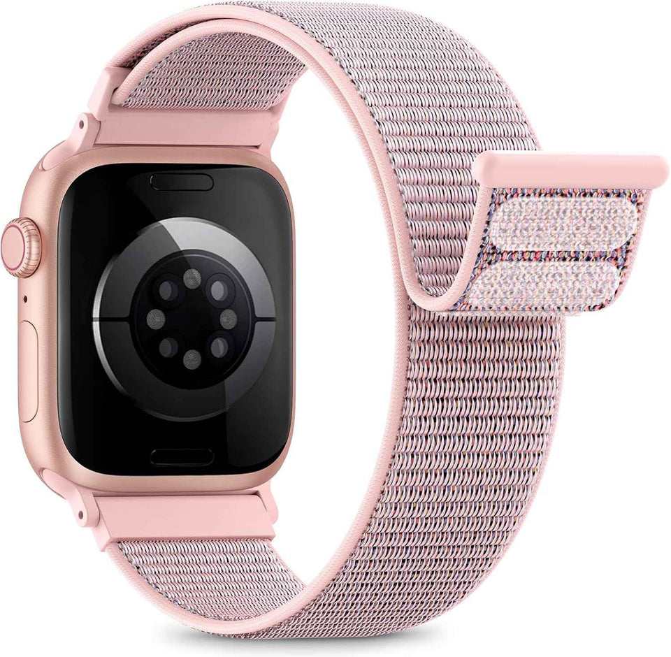 Nylon Loop Sport Band Compatible with Apple Watch Bands 44mm 45mm 46mm 49mm 42mm for Women Men, iWatch Wrist Straps for Ultra 3 2, Se, Series 11 10 9 8 7, Breathable, Soft Band Ideal for Outdoor