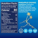 Dole Tropical Gold Pineapple Chunks in 100% Pineapple Juice, Gluten Free, 15.25 Oz, 12 Count