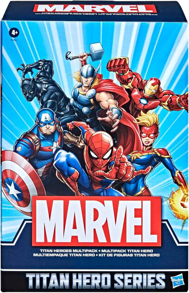 Marvel Titan Hero Series Action Figure Multipack, 6 Action Figures, 12-Inch Toys, Inspired By Marvel Comics, For Kids Ages 4 And Up (Amazon Exclusive)