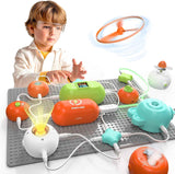 Science kits for kids, electronics exploration, 35 circuit parts, STEM educational toy gifts for ages 3-12