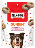 Milk-Bone Dunkin' Vanilla Glaze Flavor Dog Biscuits with Other Natural Flavors, 8 oz Bag