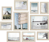 SONGMICS Picture Frames, Collage Picture Frames Set of 10, Two 8x10, Four 5x7, Four 4x6, Photo Frame for Wall Gallery Decor, Table Display, Christmas Gift, Rustic Brown URPF010X01