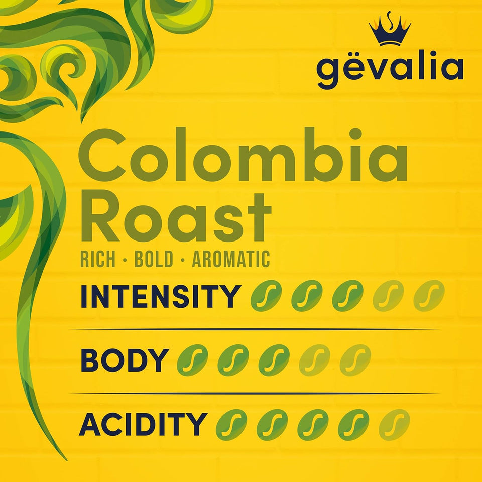 Gevalia Colombia Medium Roast K-Cup Coffee Pods, 84 ct Box, Keto and Low Carb Friendly