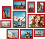 Vittanly 10 Pack Picture Frames Collage Wall Decor, Gallery Wall Frame Set for Wall or Tabletop Display, Engineered Wood and Shatter-resistant Plexiglass, Multi Sizes with 8x10, 5x7, 4x6 Frames, Black