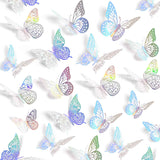 SAOROPEB 3D Butterfly Wall Decor - 48 Pcs, 4 Styles, 3 Sizes, Gold Butterfly Decorations for Birthday & Party Celebrations, Removable Stickers