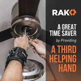 rak magnetic wristband for men - premium tool belt with strong magnets and durable 1680d ballistic nylon