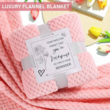 Valentines Day gifts for her, women, daughter, girlfriend, wife, flannel blanket, stainless steel tumbler set