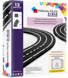 MAGNA-TILES XTRAS: Roads 12 Piece Magnetic Construction Set, The ORIGINAL Magnetic Building Brand