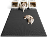 Pieviev Cat Litter Mat Double Layer Waterproof Urine Proof Trapping Mat 1 Pack (Gray, 24x15 Inch (Pack of 1))