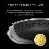 HexClad Hybrid Nonstick 8-Inch Frying Pan with Tempered Glass Lid, Stay-Cool Handle, Dishwasher-Friendly, Oven-Safe, Induction Ready
