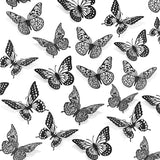 SAOROPEB 3D Butterfly Wall Decor - 48 Pcs, 4 Styles, 3 Sizes, Gold Butterfly Decorations for Birthday & Party Celebrations, Removable Stickers