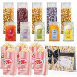 Pop n' Dulge popcorn movie night gift set with 5 gourmet kernels and 5 seasoning packs - 16 piece non-GMO kosher snacks