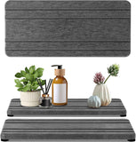 3PCS Water Absorbing Stone Tray, DryingNeat Diatomite Stone Sink Tray, Instant Dry Sink Coasters, Kitchen Sponge Hand Soap Holder, Countertop Fast Drying Counter Trays,8 * 4inch and 4 * 4inch
