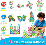 Mini Magnetic Tiles Travel Set with Case 30pcs, Mini Travel Magnet Tiles, Portable Travel Size Magnetic Tiles for Kids Ages 3-5 4-8 Boys Girls, STEM Magnet Toys for Outdoor, Kids Gift