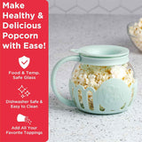 ecolution 1.5-quart aqua micro-pop microwave popcorn popper 3-in-1 lid dishwasher safe made without bpa
