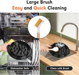 chicken shredder tool twist stable anti-slip bpa free meat shredder with brush black