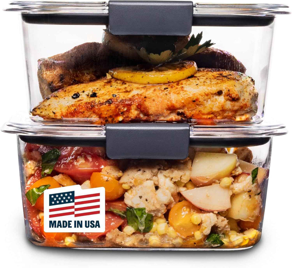 Rubbermaid Brilliance BPA Free 44-Piece Food Storage Containers Set Airtight Leak-Proof with Lids for Meal Prep Lunch and Leftovers
