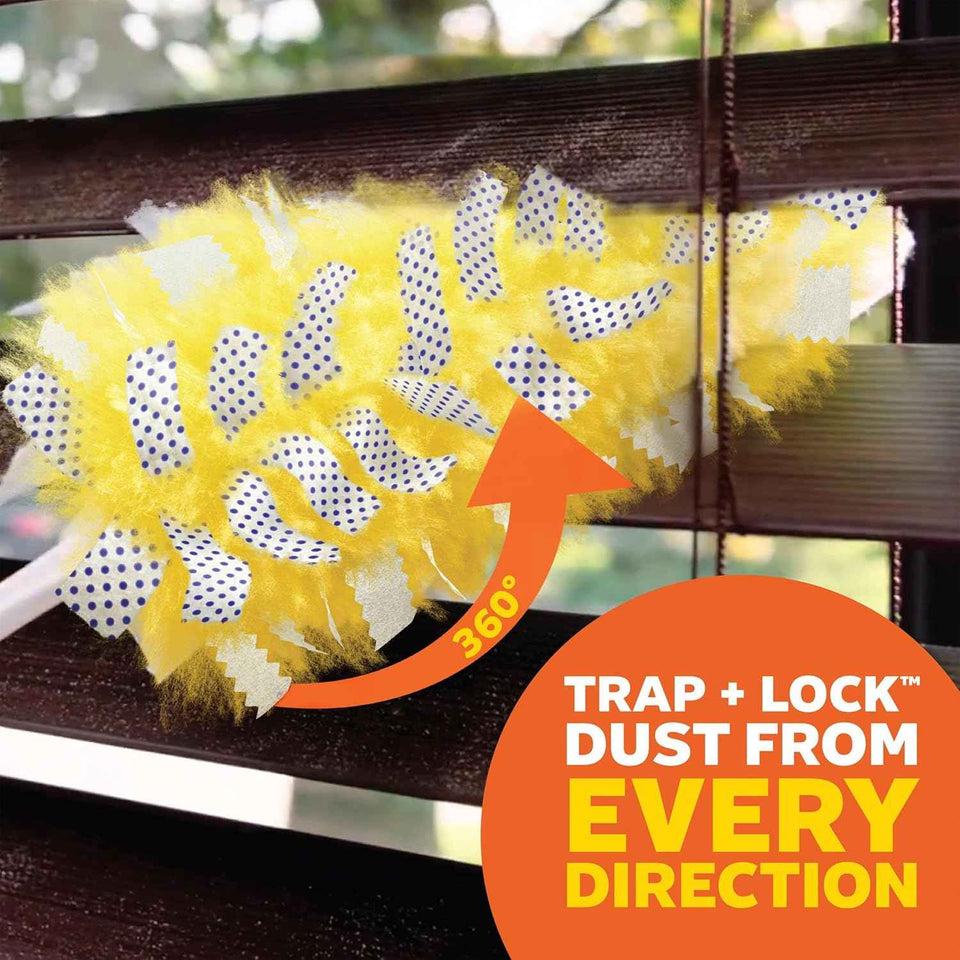 Swiffer Dusters Refill for Cleaning, Feather & Microfiber Duster Disposable Alternative, For Dusting Furniture, Blinds, Ceiling Fans, Walls, Helps Remove Allergens, Heavy Duty, Unscented, 11ct