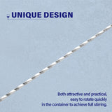 Briout Bar Spoon Cocktail Mixing Stirrers for Drink, Stainless Steel 12 Inches Long Handle, Silver 2 Pieces