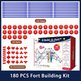 OleFun 180 Pack Fort Building Kits for Kids Ages 4-8 STEM Building Toys DIY Castles Tunnels Play Tent Gifts