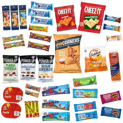 Jumbo Jumble Snack Box (40 Count) Protein Gift Care Package Snacks Variety Pack for Adults Teens Kids Men Women College Office Birthday (Protein Set)
