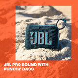 JBL Go 4 - Ultra-Portable, Waterproof and Dustproof Bluetooth Speaker, Big JBL Pro Sound with Punchy bass, 7-Hour Built-in Battery, Made in Part with Recycled Materials (Blue)
