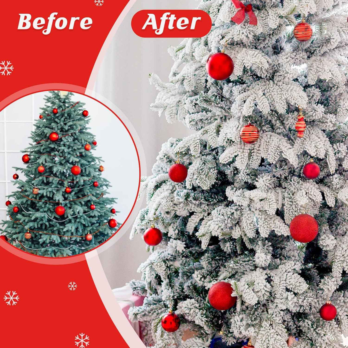 Snow Flocking Powder, 2 lbs Self-Adhesive Snow Flock for Christmas Decorations, Christmas Tree Decor Snow, Fake White Snow Flock for Winter Xmas Artificial Tree Wreath Garland Crafts Home Display