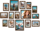 Vittanly 15 Pack Picture Frames Collage Wall Decor for Mounting or Tabletop Display, Gallery Frame Set for Family, Multi Sizes Including 3pcs 8x10, 6pcs 5x7, 6pcs 4x6, Black