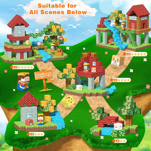 Payleeg magnetic blocks forest animals set, 5-7, 8-12 pieces for kids, STEM montessori sensory toys, travel outdoor gifts