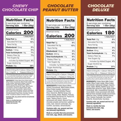 Pure Protein Bars, High Protein, Nutritious Snacks to Support Energy, Low Sugar, Gluten Free, Variety Pack, 1.76oz, 18 Pack