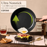 CAROTE 19-Piece Non-Stick Cookware Set, Induction Kitchen Pots and Pans, Oven, Dishwasher, and Fridge Safe, Space Saving