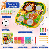 Animal Bean Bag Toss Game Toy Outdoor Toss Game, Family Party Party Supplies for Kids, Gift for Boys Birthday or Christmas for Toddlers Ages 3 4 5 6 Year Old