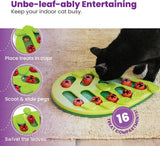 Catstages Nina Ottosson Buggin' Out Puzzle & Play – Interactive Cat Puzzle Feeder for Indoor Cats, 16 Hidden Treat Compartments, Slow Feeder, Durable & Easy-Clean