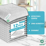 12 PCS Non Scratch Wire Dishcloth, Cleans Fast Without Scratching, Stands Up to Stuck-on Grime, Multi-Surface Safe, Wire Dishwashing Rag Cleaning Power for Everyday Jobs 7.87“ x 7.87”