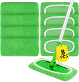 14Pcs Reusable Microfiber Mop Pads Compatible with Sweeper Mops,Dry Sweeping Cloths & Wet Mopping Pads Refills,Washable Mop Pads for Floor Cleaning
