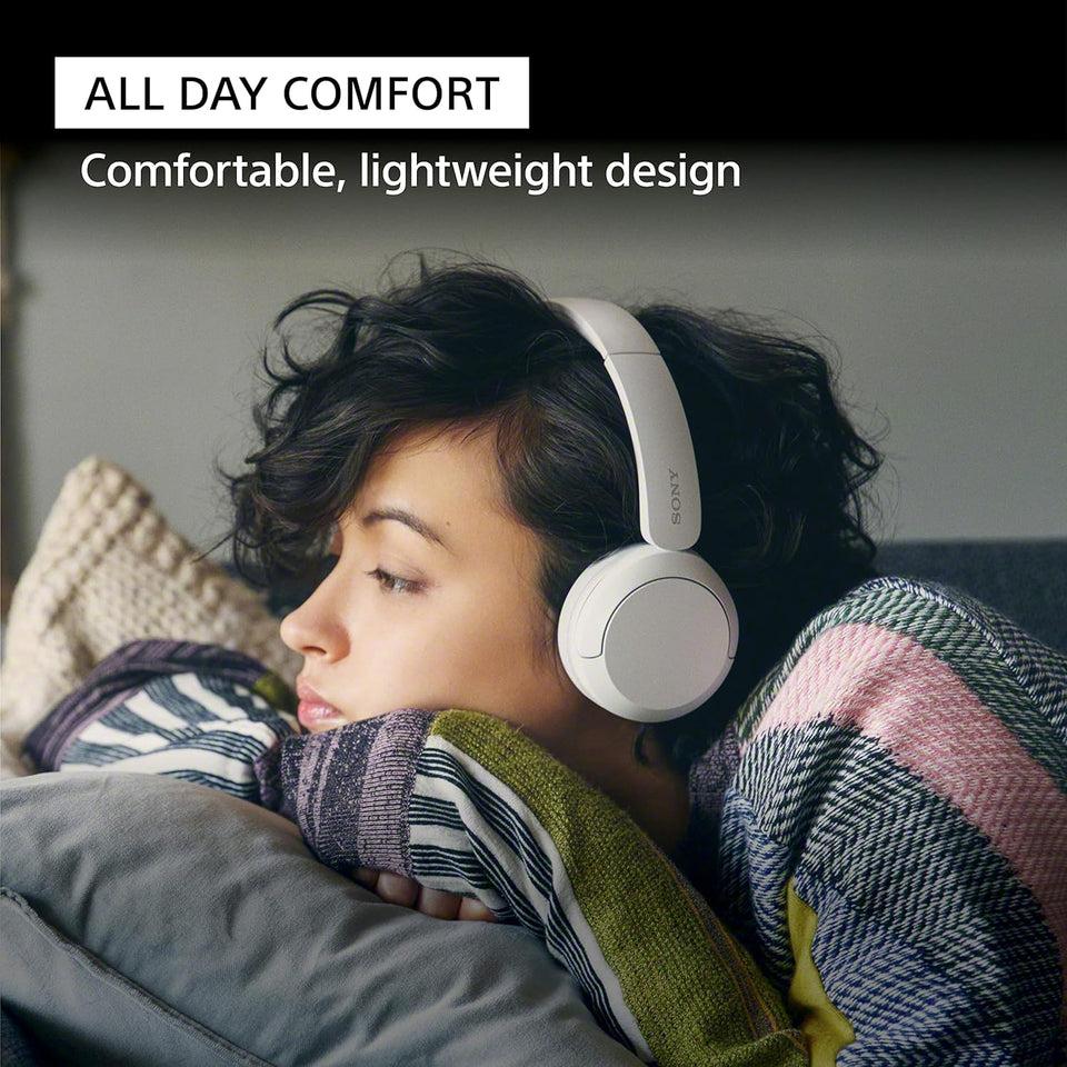 Sony WH-CH520 Wireless Headphones Bluetooth On-Ear Headset with Microphone and up to 50 Hours Battery Life with Quick Charging, Black