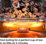Chefman Electric Kettle, 1.8L 1500W, Hot Water Boiler, Removable Lid for Easy Cleaning, Auto Shut Off, Boil-Dry Protection, Stainless Steel Filter, BPA Free, Borosilicate Glass Electric Tea Kettle