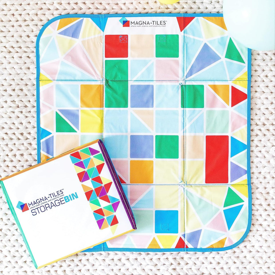 MAGNA-TILES Storage Bin & Interactive Play-Mat, The Original Magnetic Building Brand